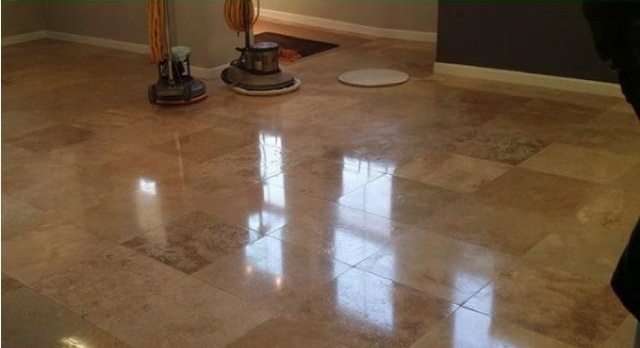 Marble floor refinishing
